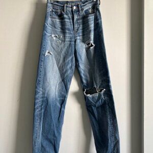 American Eagle Stigid Distressed Mom Jeans - size 2